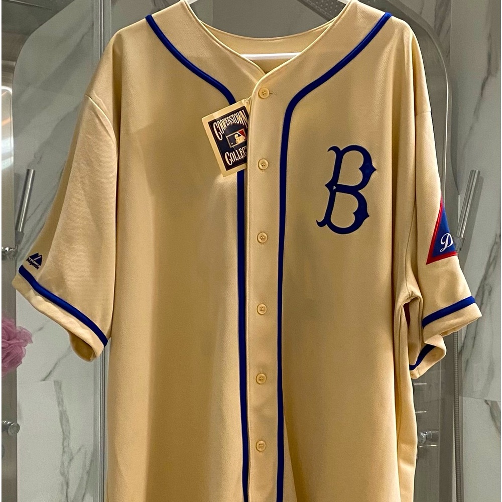 SOLD You’ve gotta see this. Beautiful Jackie Robinson Brooklyn dodgers jersey.